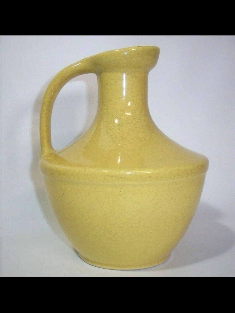 Vintage Pfaltzgraff Yellow Speckled stoneware Pitcher York PA  USA